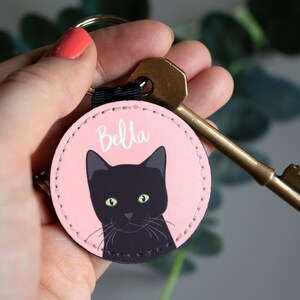 Personalised Cat  Keyring / Cat Mom keychain  / Cat Mum Mother's Day gift