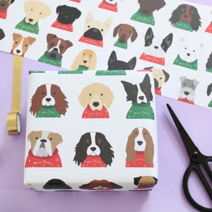 Christmas dogs  wrapping paper, christmas jumpers