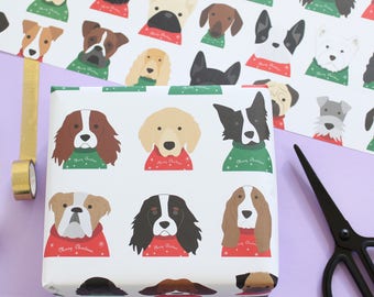 Christmas dogs  wrapping paper, christmas jumpers