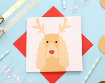 Christmas Cocker Spaniel Dog Card