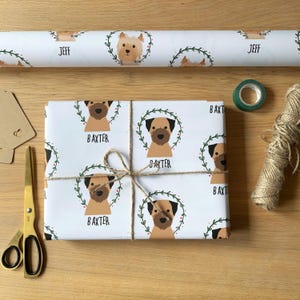 Personalised Botanical Dog Wrapping Paper