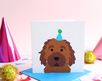 Cockapoo, Cavapoo or Labradoodle Birthday Dog Card