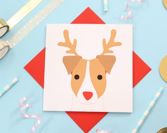 Christmas jack Russell card