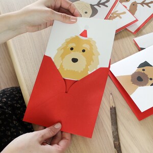 Carte de Noël pour chien cockapoo / Cavapoo / Labradoodle