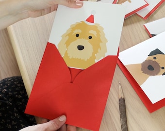 Christmas Cockapoo Dog Card / Cavapoo / Labradoodle
