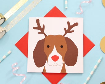 Christmas beagle card