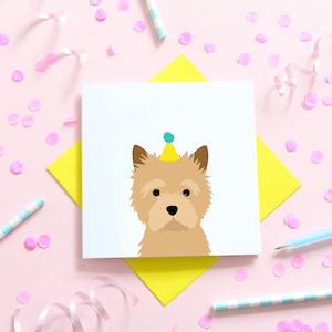 Carte Chien d'anniversaire de chien de cairn terrier