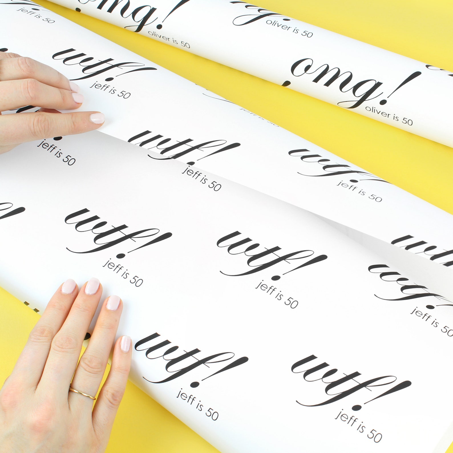 Personalised Funny Age Birthday Wrapping Paper - Etsy
