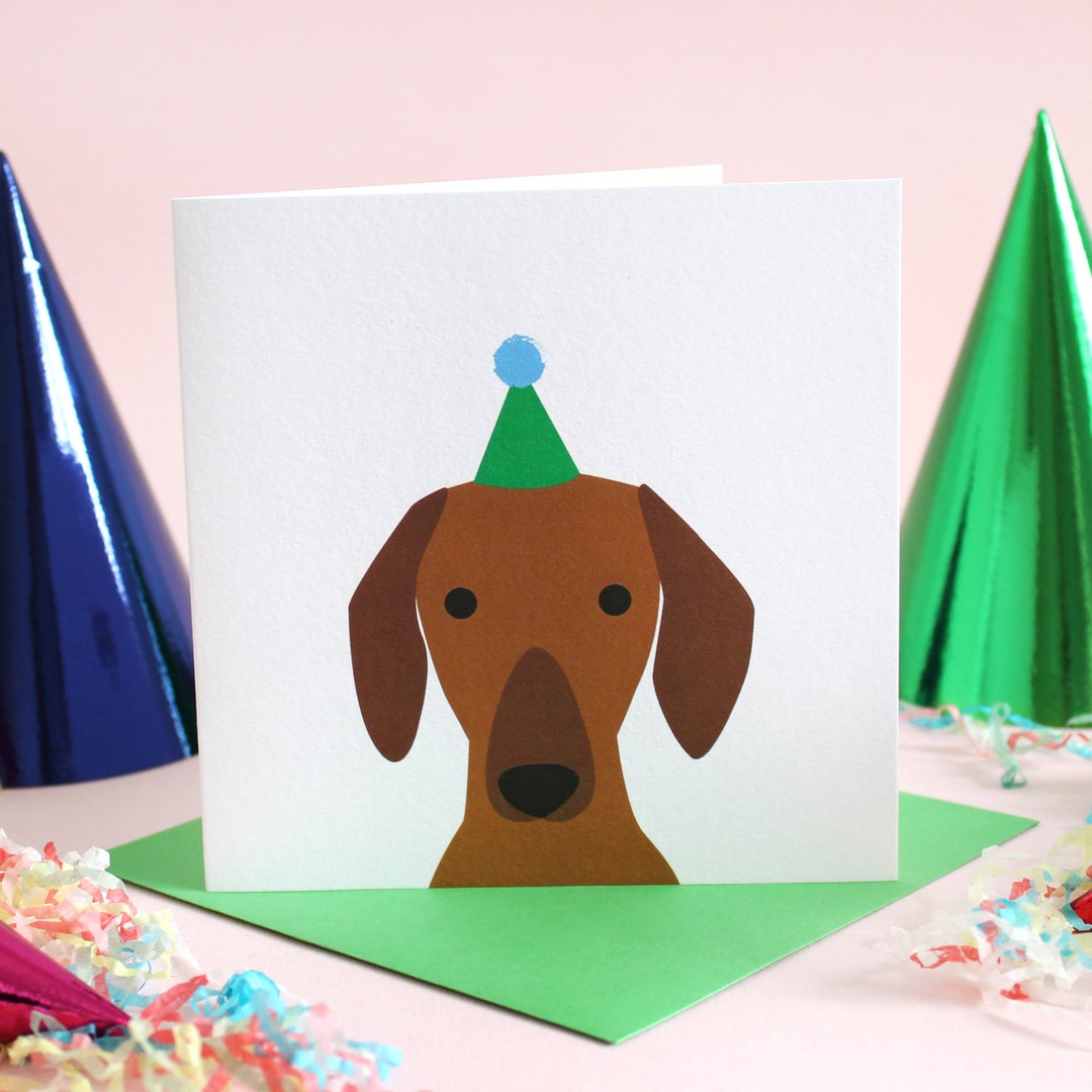 Dachshund Birthday Dog Card - Etsy