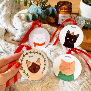 Personalised Cat Christmas Bauble / Christmas Tree Ornament image 8