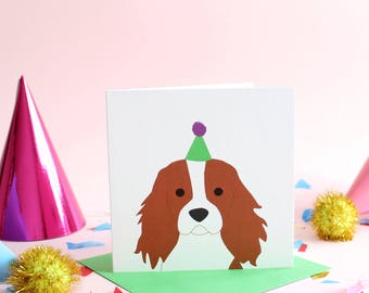 Cavalier King Charles Spaniel Birthday Card