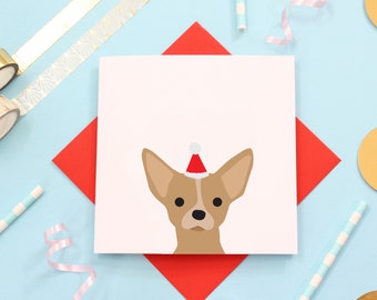 Christmas chihuahua dog card