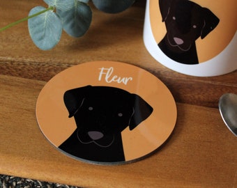Personalised Dog Coaster - Colour Pop