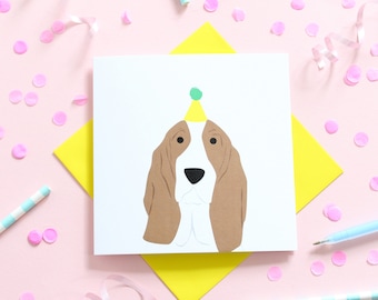 Bassett Hound Birthday Card