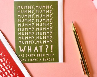 Christmas Mummy Or Daddy Snack Card