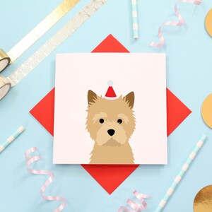 Carte de Noël pour chien cairn terrier
