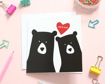 me and you, valentines day card