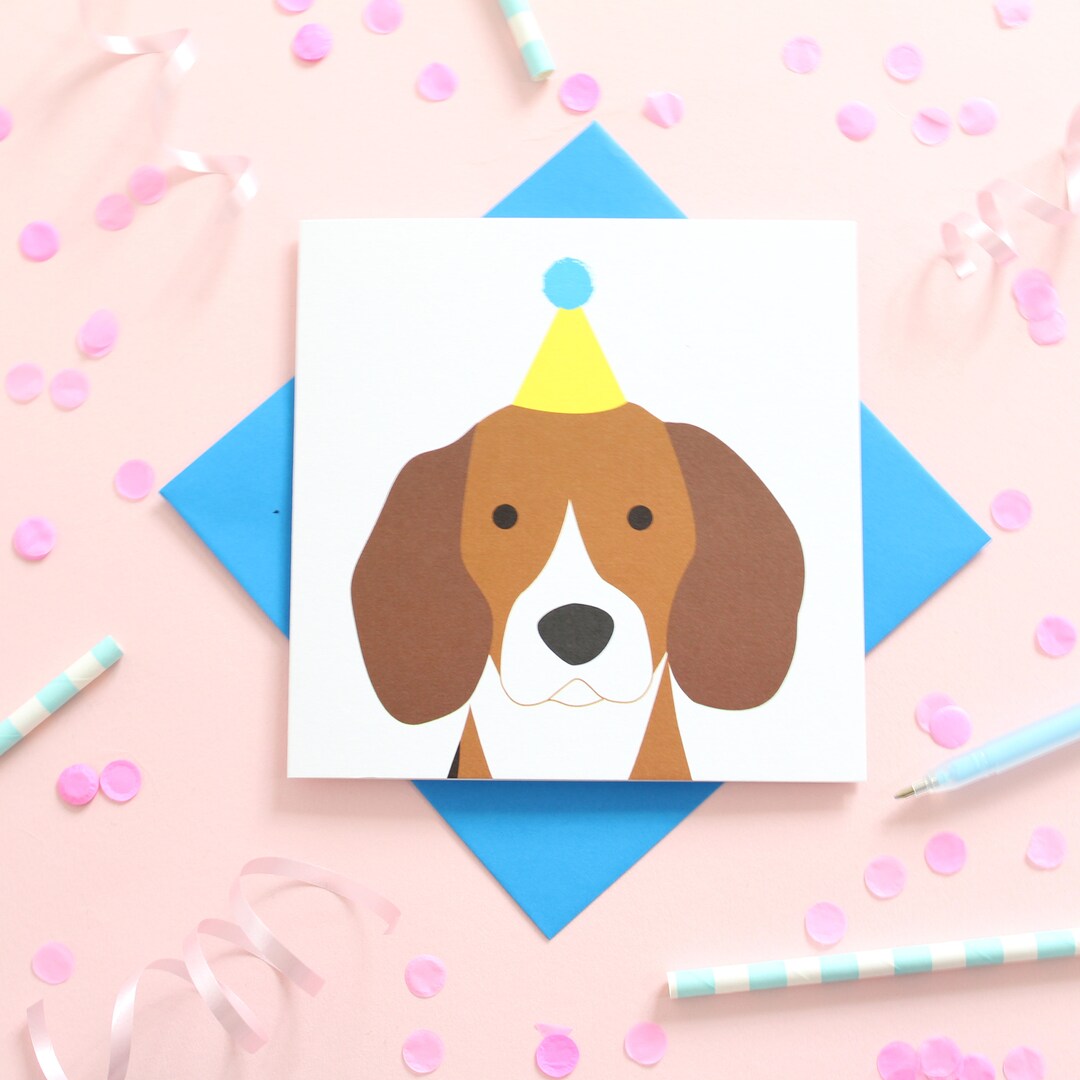 Beagle Birthday Dog Card - Etsy