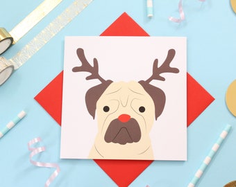 Christmas pug card