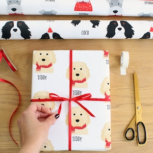 Personalised Dog Christmas Wrapping Paper image 3