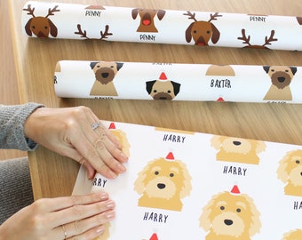 Personalised Dog Christmas Wrapping Paper