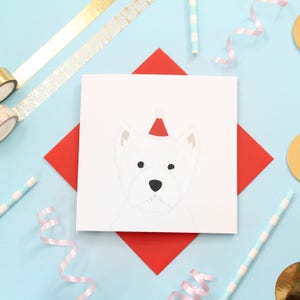 Christmas westie card