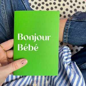 Bonjour Bébé, carte Wordy / carte de naissance / non sexiste / carte de baby shower