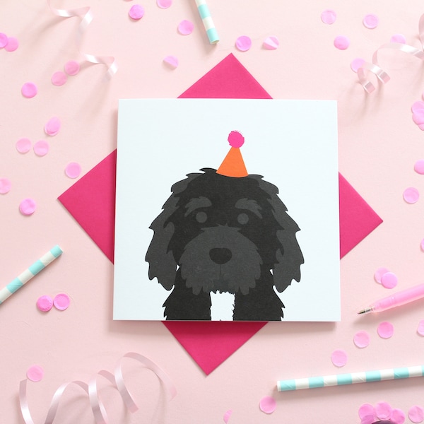 Cockapoo Birthday Dog Card