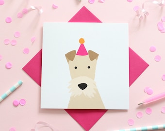Fox Terrier Birthday Dog Card