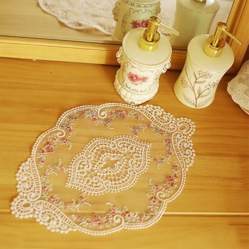Vintage Floral Oval Lace Doily Placemats / French Style Table Etsy