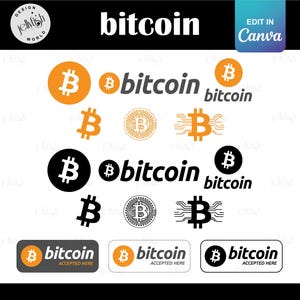 Bitcoin - BTC - Canva Template - Bitcoin Icon - BTC Icon - Bitcoin Canva - BTC Canva - Bitcoin Logo
