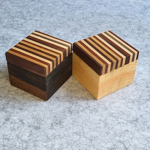 small jewelry box wood ring box for men, 5th anniversary gift for husband, wedding day gift for groom from bride, stash box for him, unique