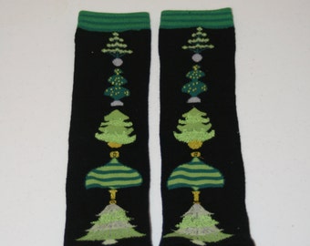 Christmas Tree Leg Warmers. 14 inches long. Ready to Ship