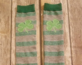 St. Patrick's Day Shamrock Leg Warmers for babies, toddlers, or children