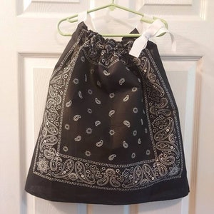 Paisley Bandana Dress: Black & White Kids Summer Top
