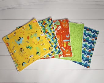 Puppy Dog Washcloth Set: Handmade Cotton Baby Bath & Dish Cloths