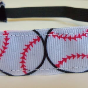 BASEBALL Thin Headband Non Slip Velvet Back Head Band Adjustable Sports  Hair Band Softball Baseball 