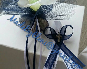 60pcs koufetta favors and personalized Martyrika, Martirika, Greek Orthodox Baptism Witness Pins Capias