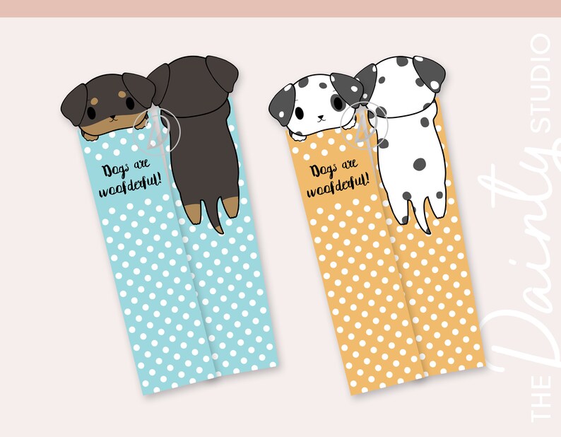 Dog bookmarks kawaii Funny gift for dog and book lover Etsy
