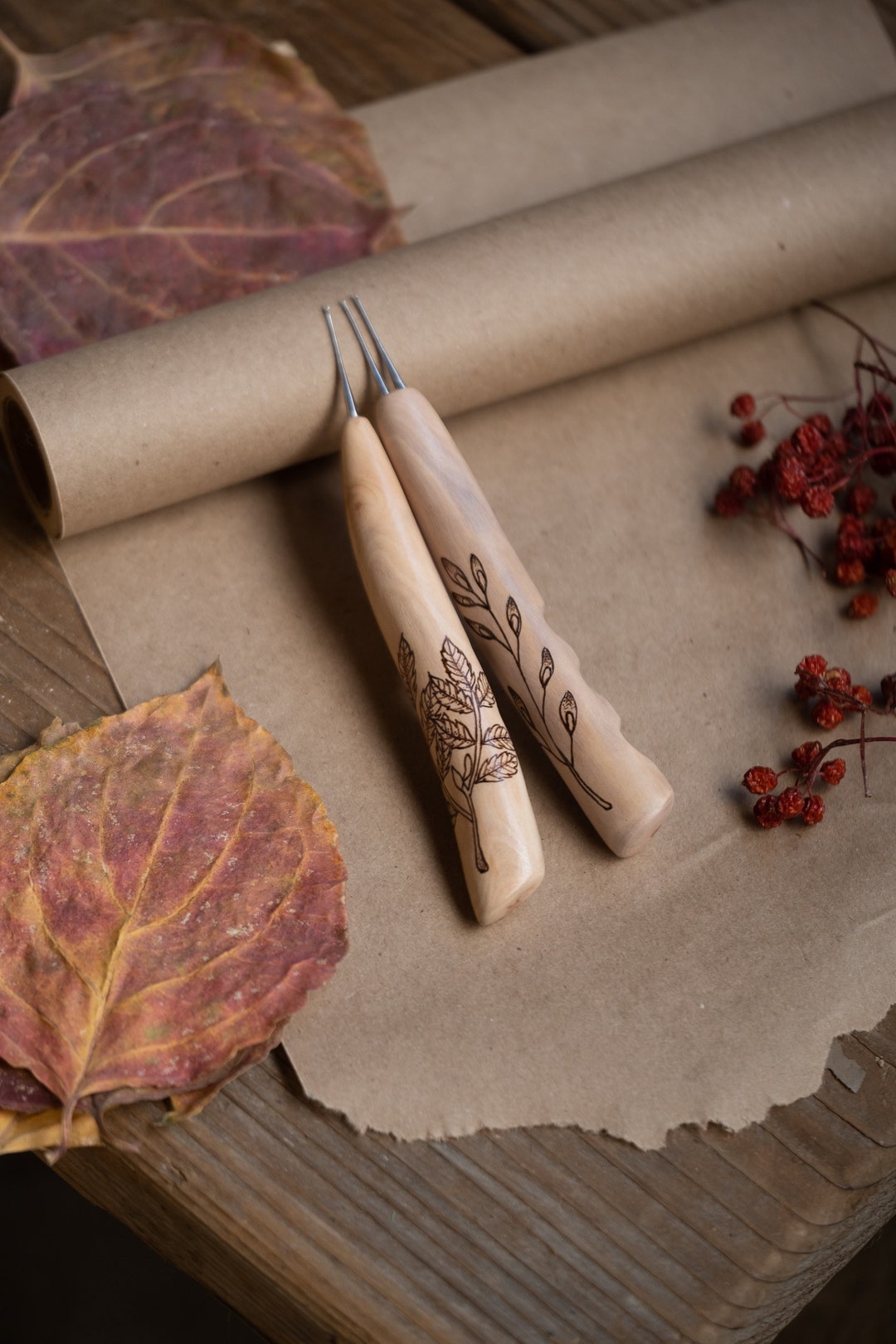 1 CUSTOM Earthy Crochet Needle Holder With Grip Listing for One