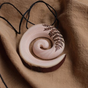 MADE TO ORDER Flexible yet strong fern spiral sister natural jewelry, nature jewelry, earthy jewelry image 3