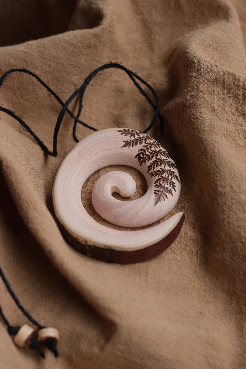 MADE TO ORDER Flexible yet strong fern spiral sister natural jewelry, nature jewelry, earthy jewelry image 3