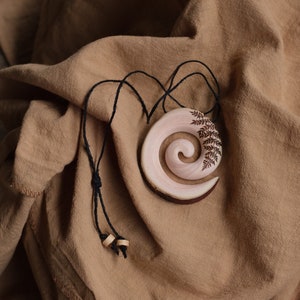 MADE TO ORDER Flexible yet strong fern spiral sister natural jewelry, nature jewelry, earthy jewelry image 1