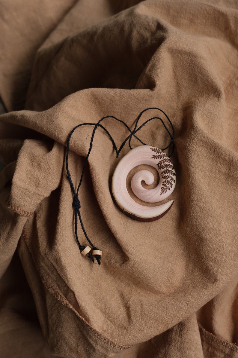 MADE TO ORDER Flexible yet strong fern spiral sister natural jewelry, nature jewelry, earthy jewelry image 1