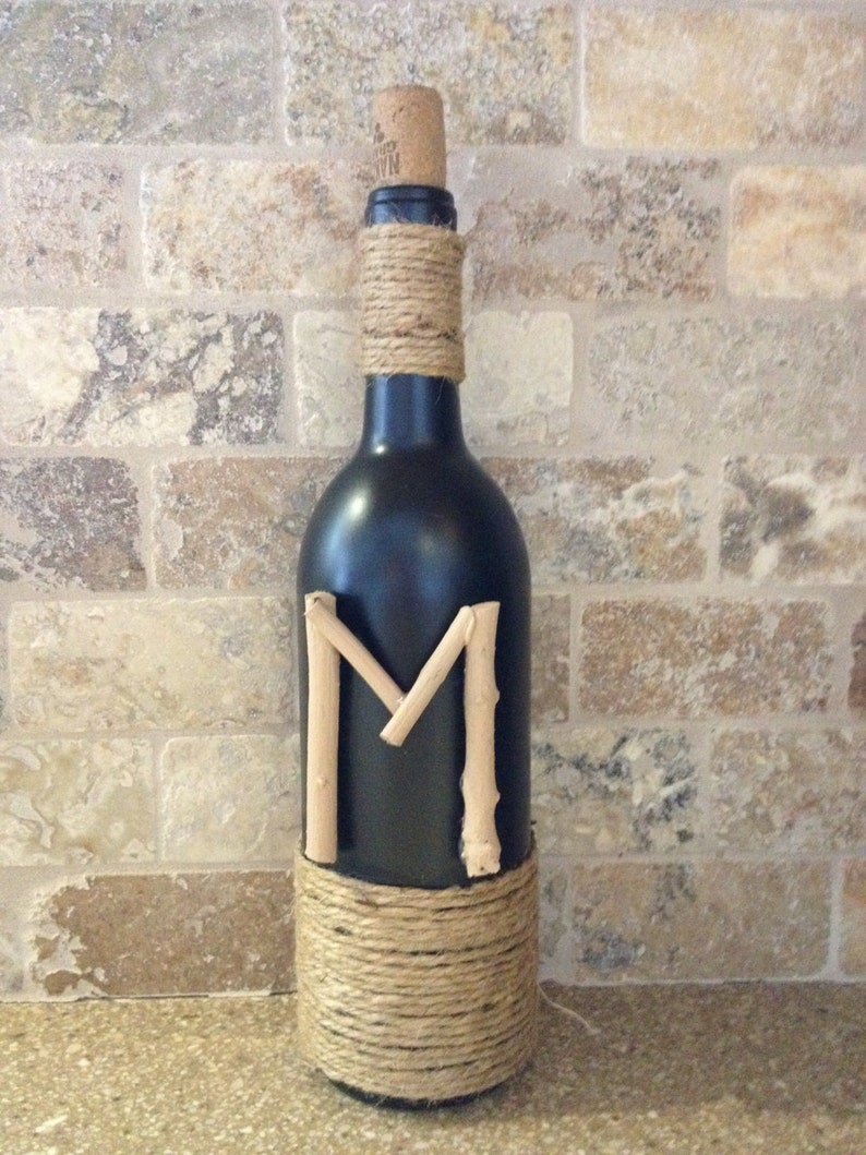 HOME Wine Bottle Decor Home Decor Wine Bottles Shabby Chic Etsy