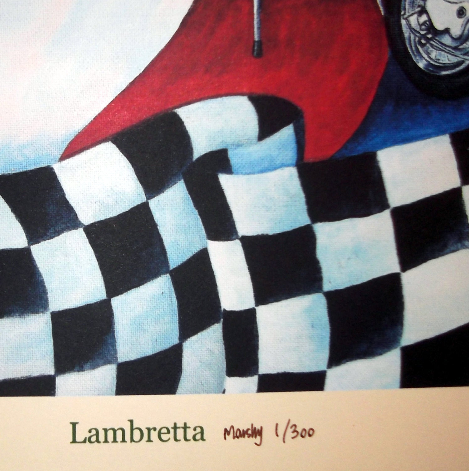 Lambretta Art Print Italian Scooter Art Print Union Jack - Etsy UK