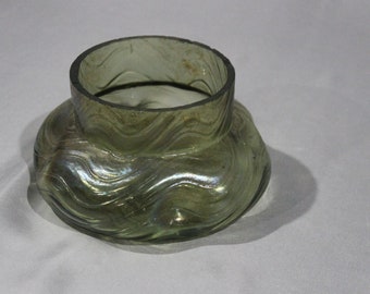 Czech Bohemian Glass Bowl Czechoslovakia