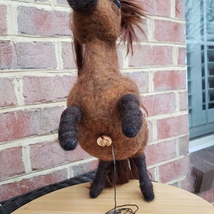 Custom Order for YOU Appaloosa Pony Sculpture, Whimsical, Semi Pose-able Handmade, Felted Animal, Needle Felted Pony, Horse image 7