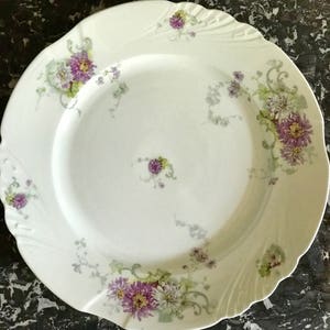 LIMOGES Platter; Antique French Limoges porcelain platter,  large round made by famous manufacturer "J. Pouyat", found in Paris, France.