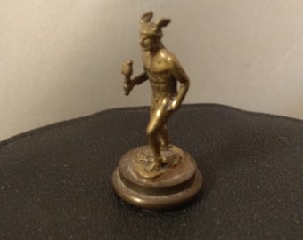 Hermes,brass metal,super tiny miniature,small statue,, ,,,size perfect for dollhouse,fairy gardens